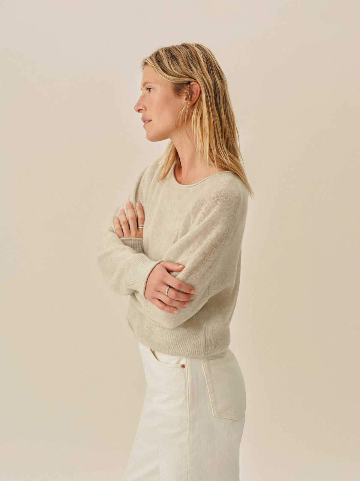 Sea Salt Blue Whisperweight Cashmere Crew