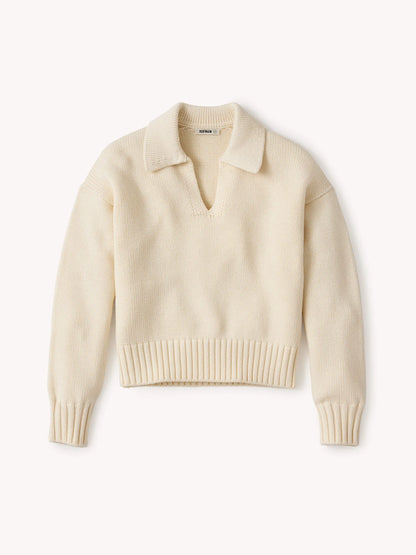 Natural Coastline Cotton Wool Popover