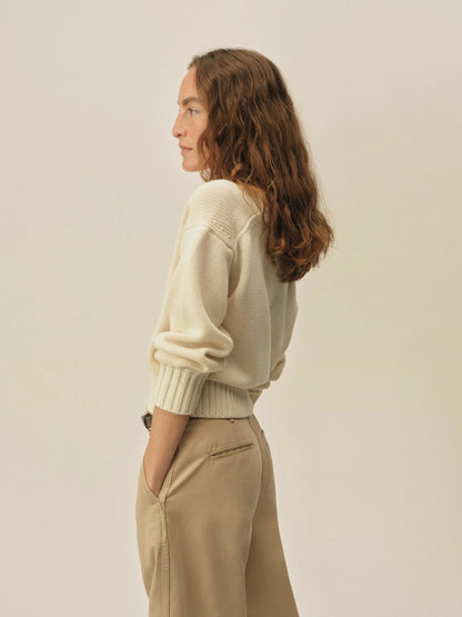 Natural Coastline Cotton Wool Popover