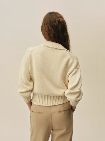 Natural Coastline Cotton Wool Popover