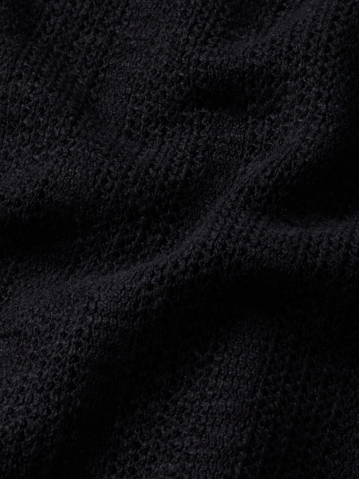 Black Seacoast Linen Jacquard Cardigan
