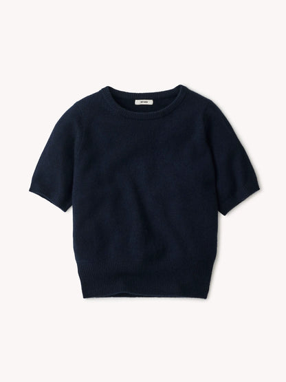 Dark Navy California Cashmere S/S Crew