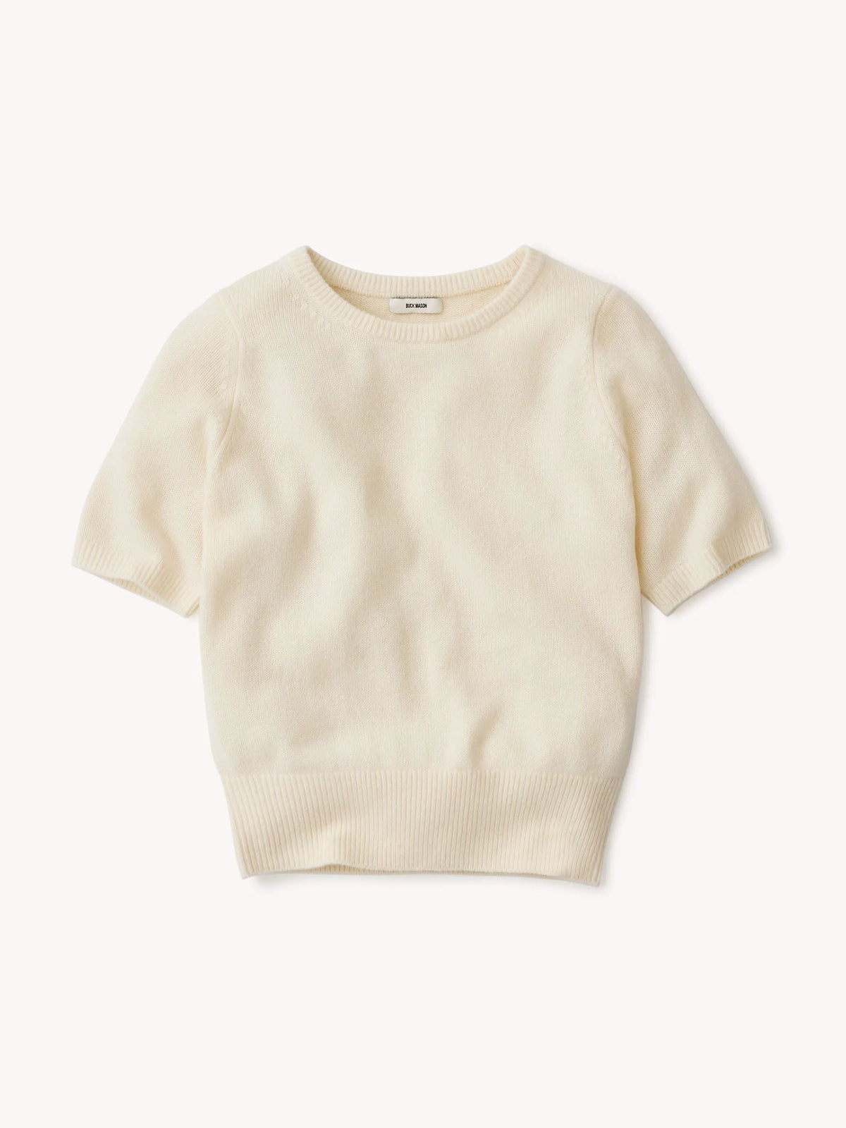 Natural California Cashmere S/S Crew