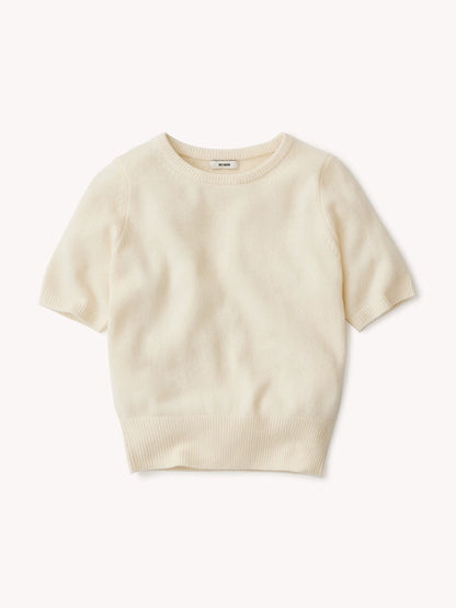 Natural California Cashmere S/S Crew