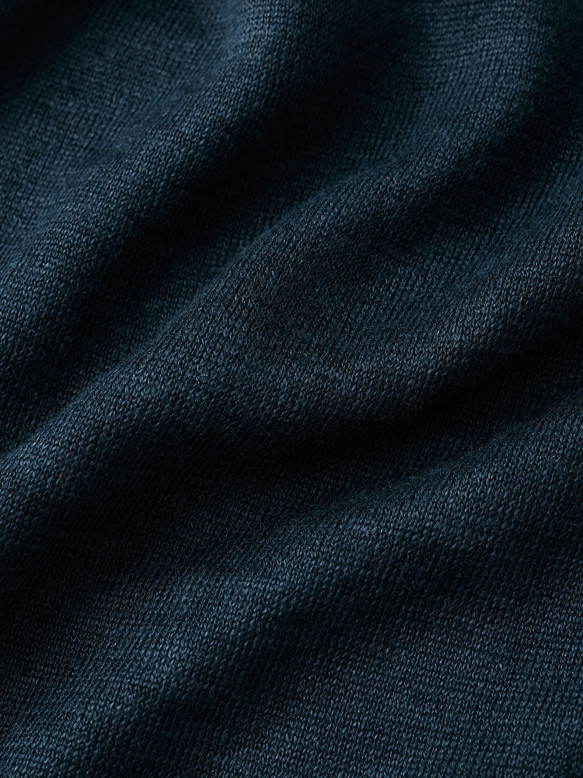 Dark Navy Lighthouse Linen Roll Neck Tee