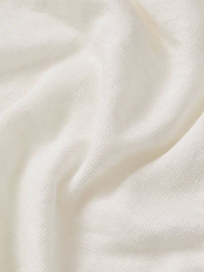 Natural Lighthouse Linen Roll Neck Tee
