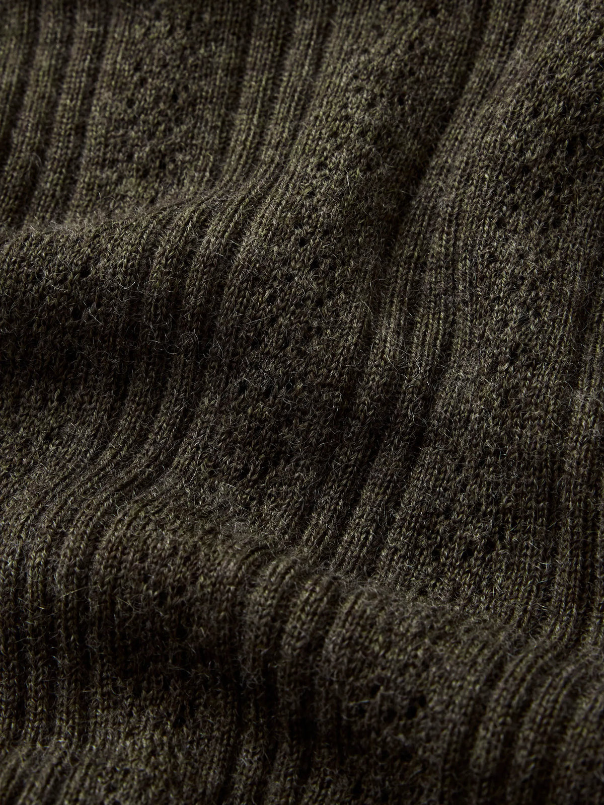 Antique Mineral Featherweight Silk Cashmere Pointelle L/S Crew