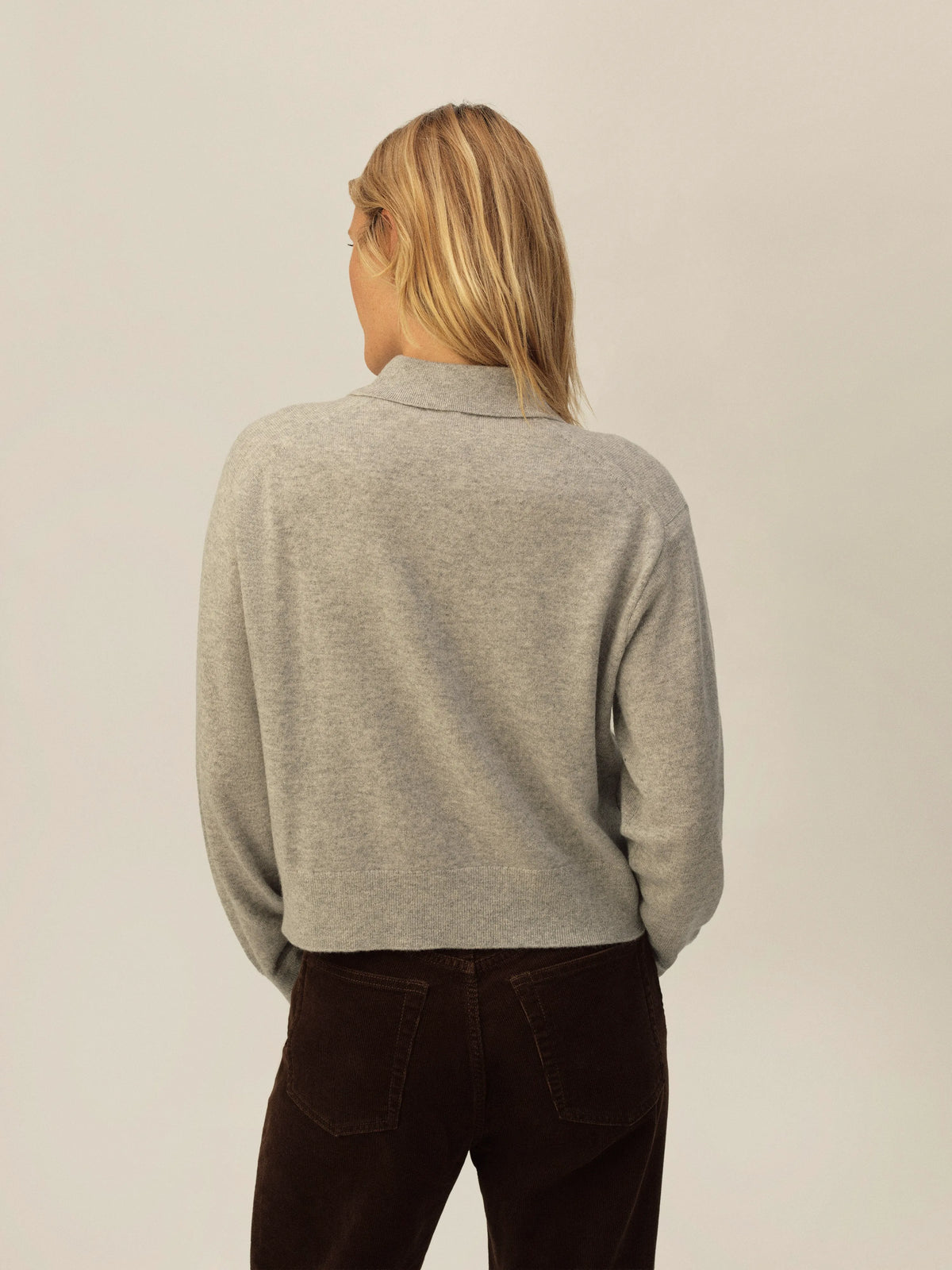 Heather Grey California Cashmere Polo