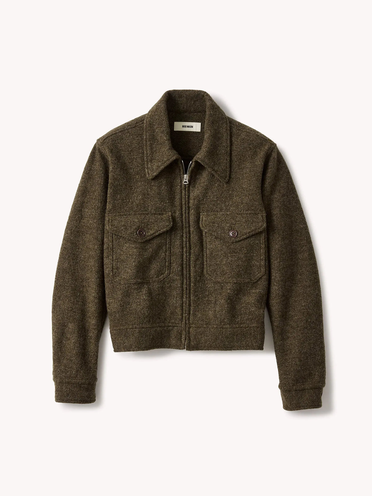Marled Coastal Bluff Felted Wool Rider Jacket