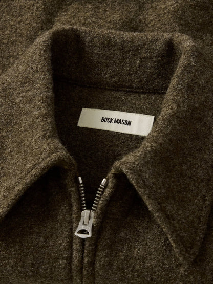 Marled Coastal Bluff Felted Wool Rider Jacket