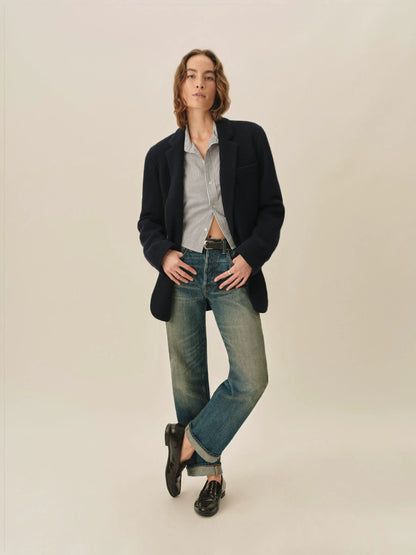 Dark Navy Weekend Wool Blazer