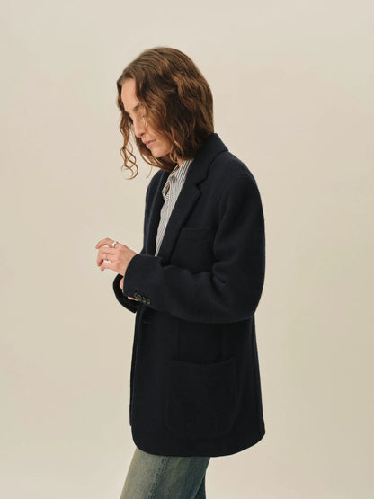 Dark Navy Weekend Wool Blazer