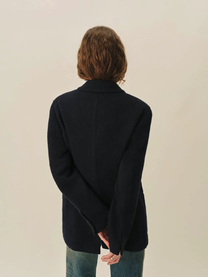 Dark Navy Weekend Wool Blazer