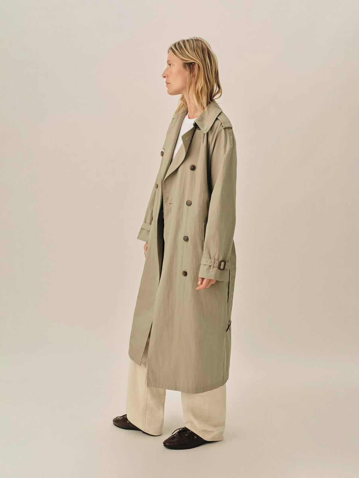 Dried Olive Signature Trench