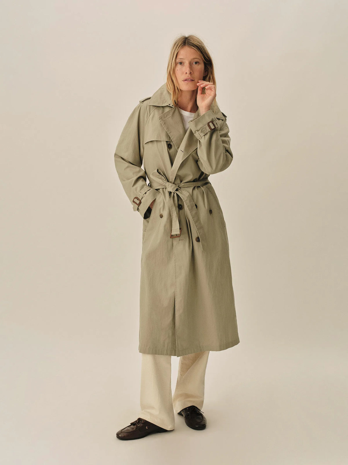 Dried Olive Signature Trench