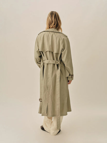 Dried Olive Signature Trench