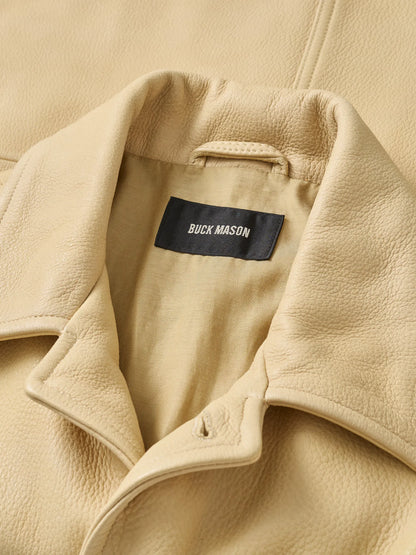 Ivory Pebbled Deerskin All Day Field Jacket