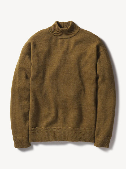 Brown Anatomica Mock Neck Sweater