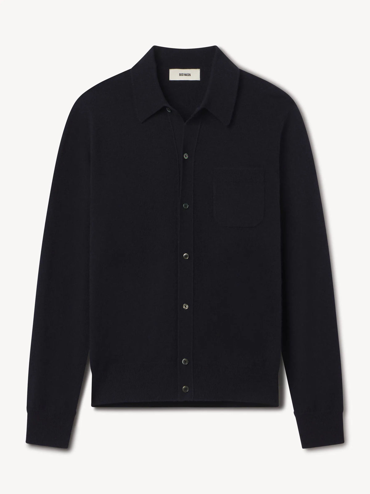 Dress Navy California Cashmere Collared Cardigan