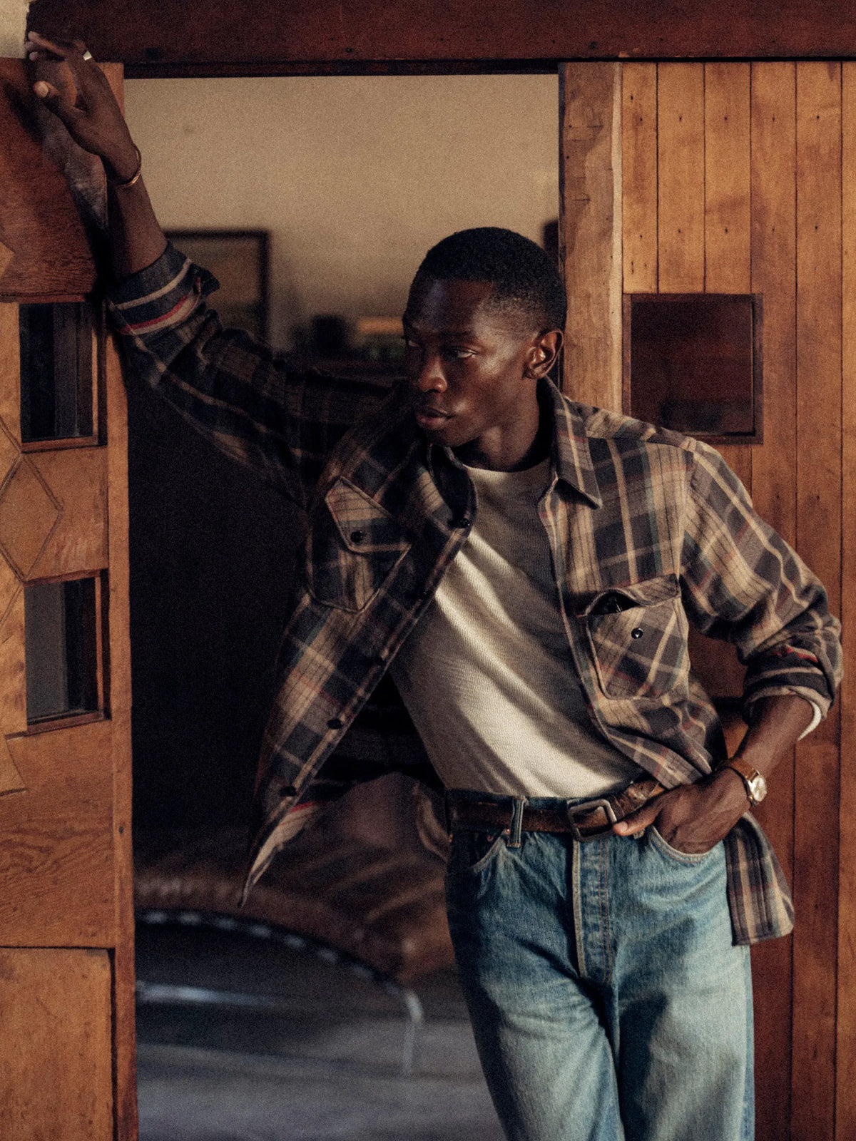 Catfisher Plaid Brawny Flannel Work Shirt