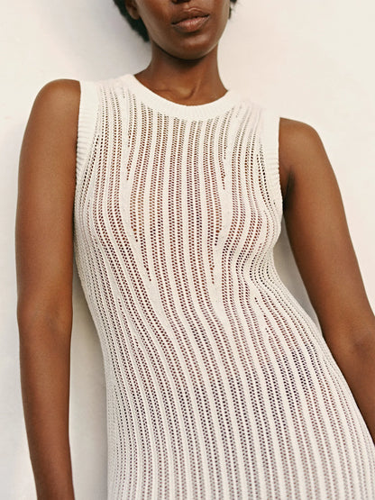 Natural Coastline Crochet Dress