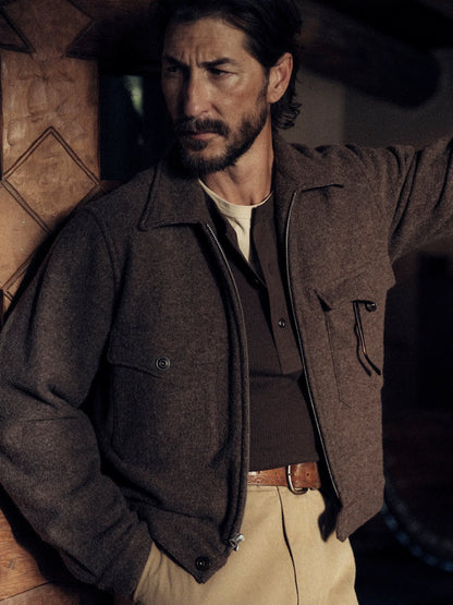 Marled Maple Felted Cyclist Jacket