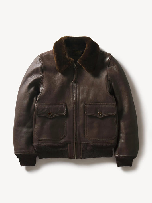 Brown Y'2 Leather X Buck Mason G1 Jacket