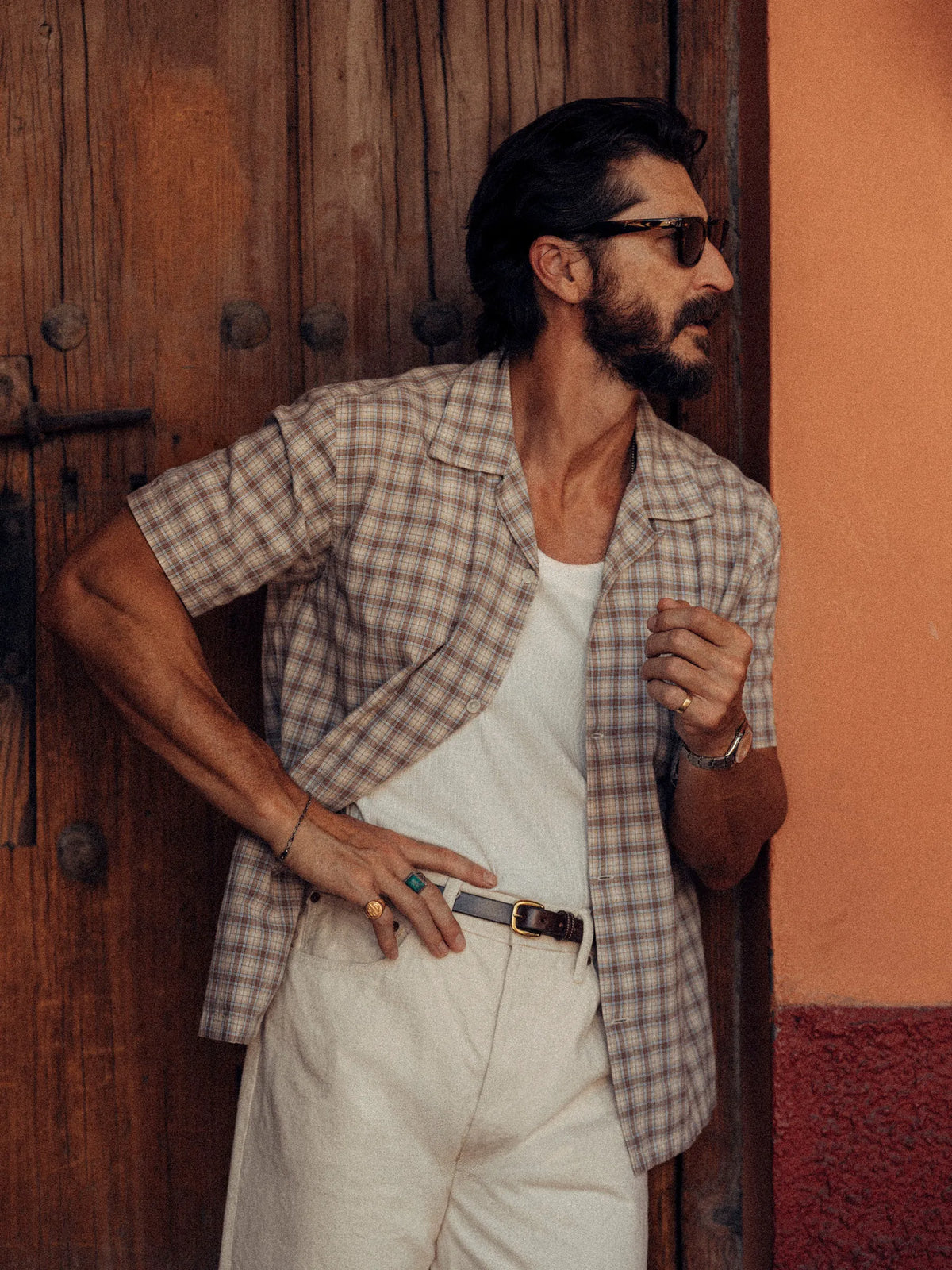 Keegan Plaid Wornwell S/S Camp Shirt