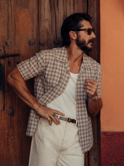 Keegan Plaid Wornwell S/S Camp Shirt