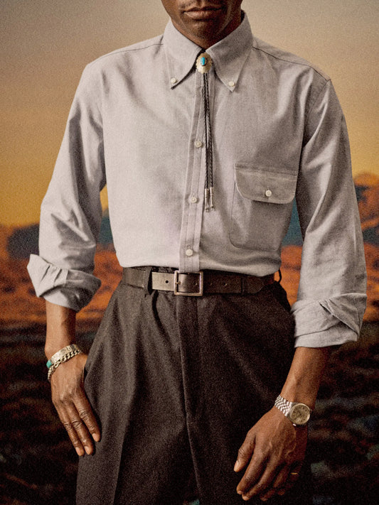 Black/White Solid Bryceland's X Buck Mason Perfect OCBD Shirt