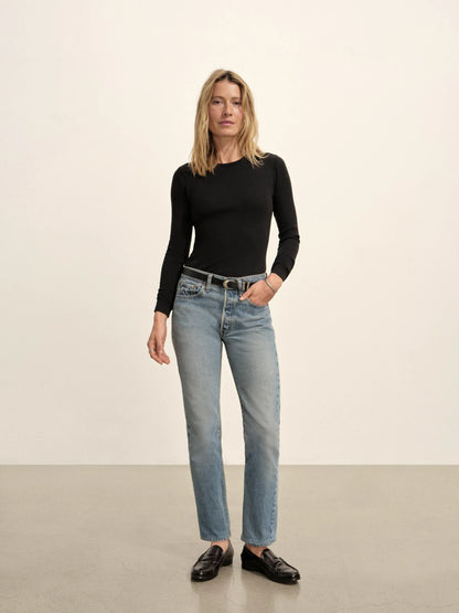 Black Surplus Rib L/S Crew