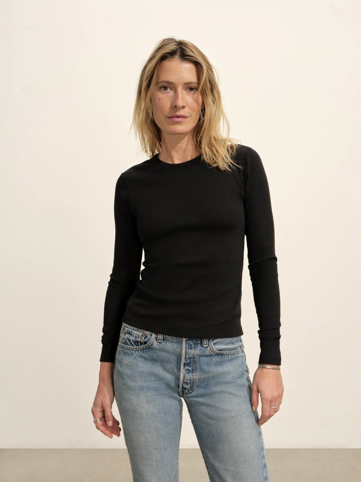 Black Surplus Rib L/S Crew