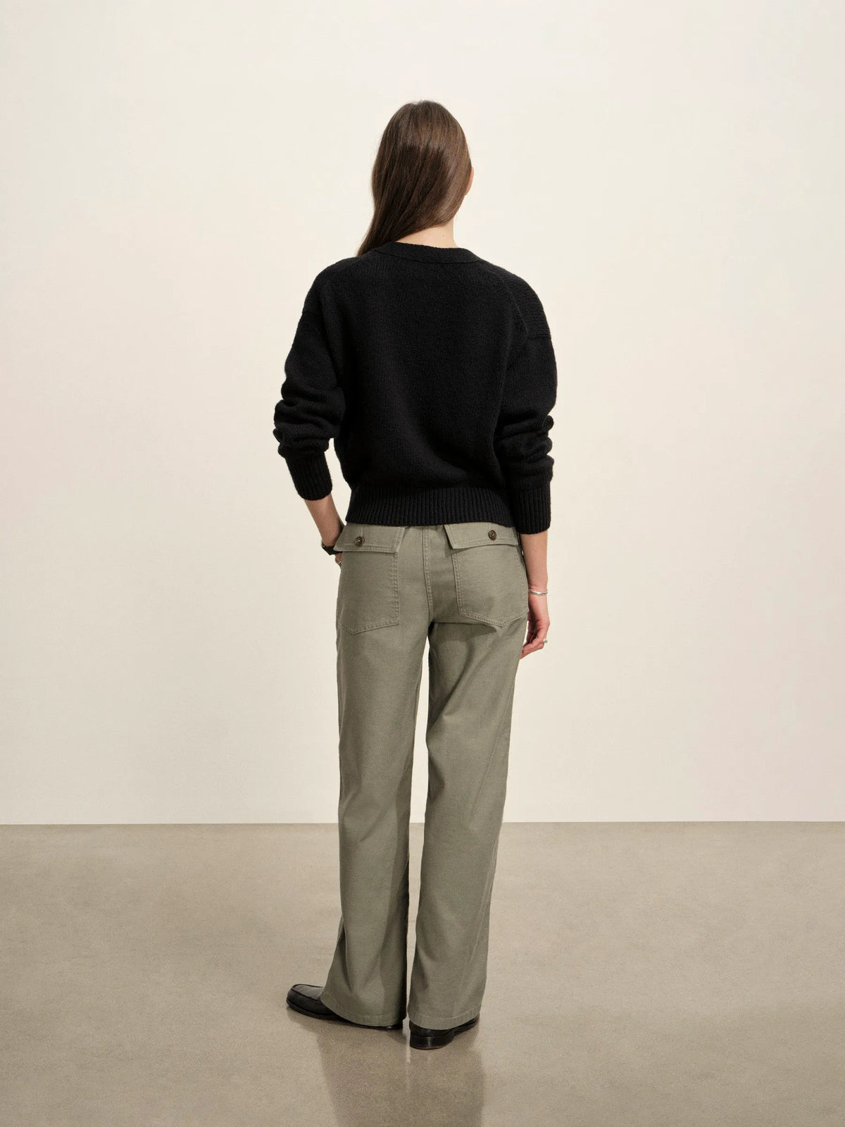 Deep Night Soft Spun Cotton Boxy Cardigan