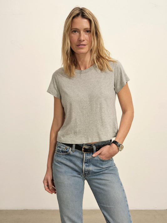 Graphite Pima Boxy Crew