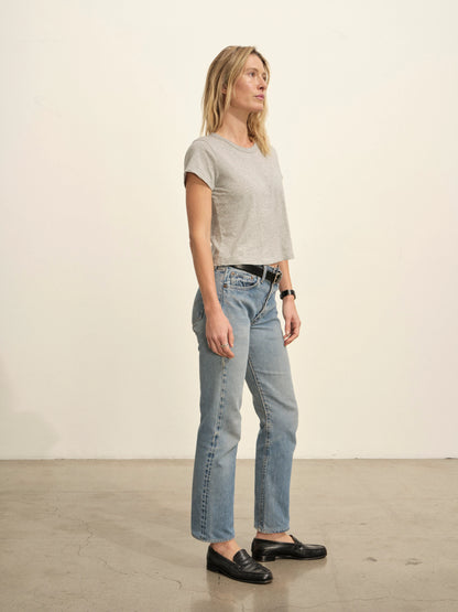 Graphite Pima Boxy Crew