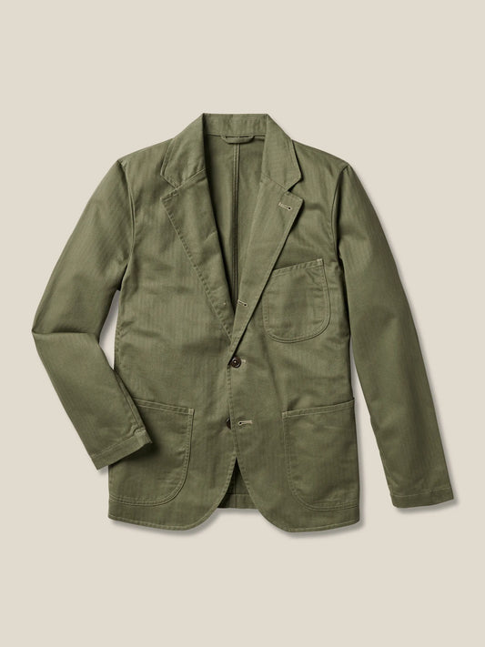 Fatigue Dusty Olive Herringbone Twill Carry-On Jacket