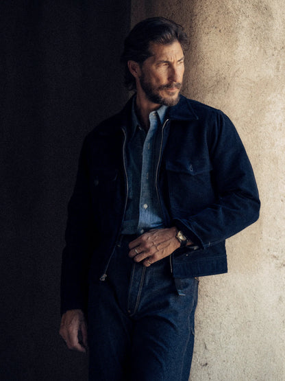 Midnight Italian Doeskin Station Jacket