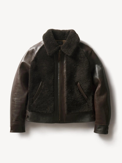 Brown Y'2 Leather X Buck Mason Grizzly Jacket