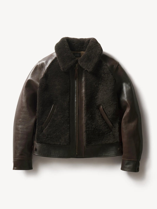Brown Y'2 Leather X Buck Mason Grizzly Jacket