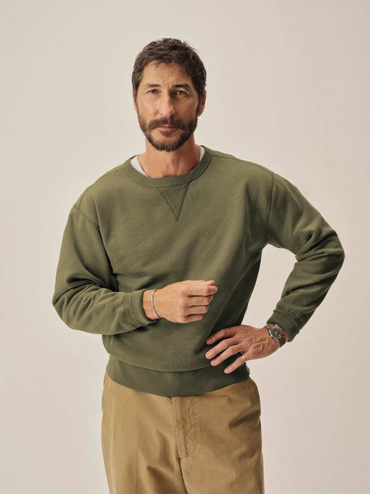 Sage Welterweight Double V Crew Sweatshirt