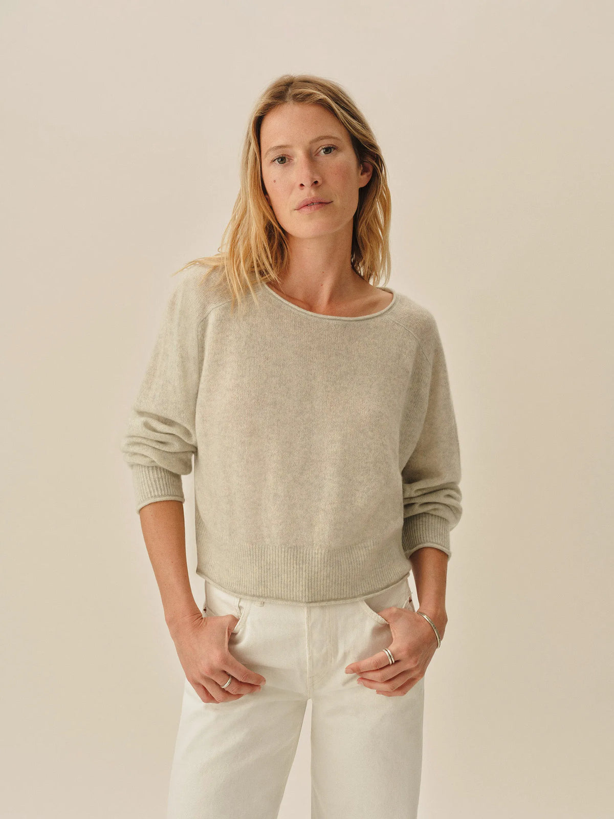 Sea Salt Blue Whisperweight Cashmere Crew