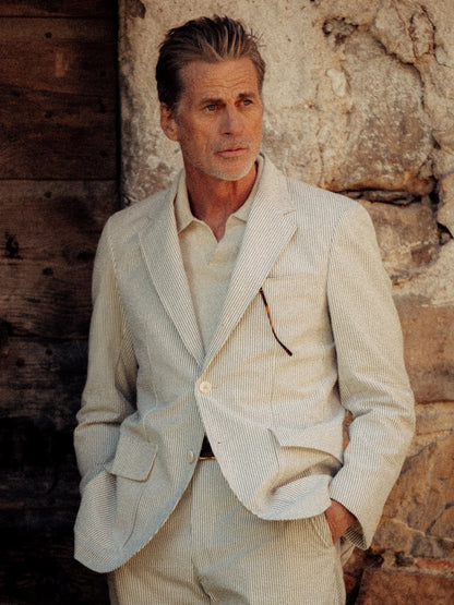 Grey Stripe Sirocco Seersucker Graduate Jacket