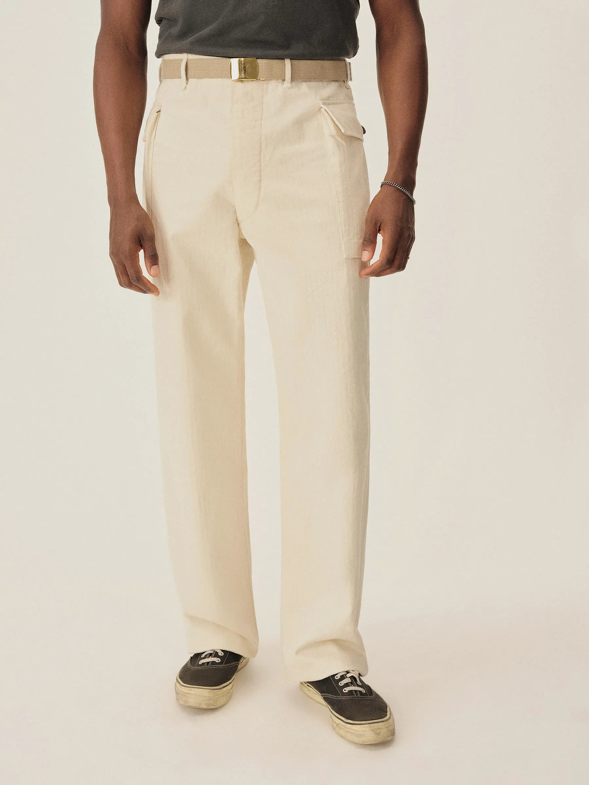 Seeded Natural Omaha Flyweight HBT P-43 Cargo Pant