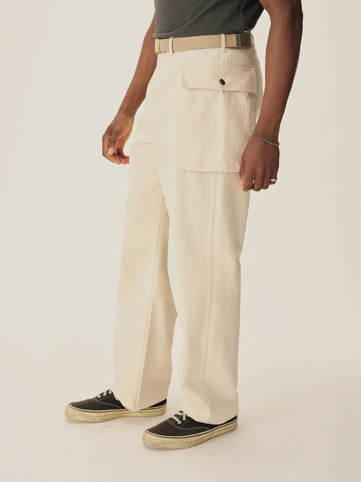 Seeded Natural Omaha Flyweight HBT P-43 Cargo Pant