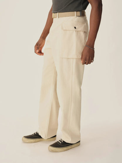 Seeded Natural Omaha Flyweight HBT P-43 Cargo Pant
