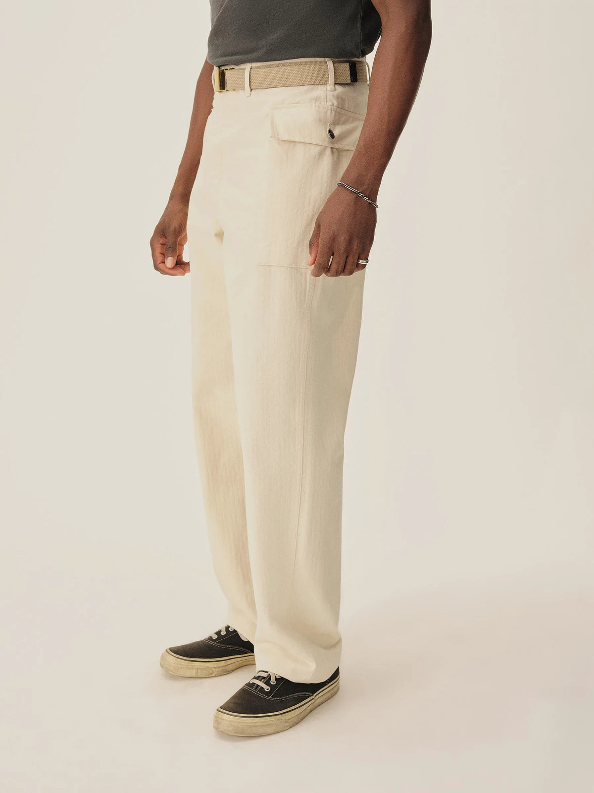 Seeded Natural Omaha Flyweight HBT P-43 Cargo Pant