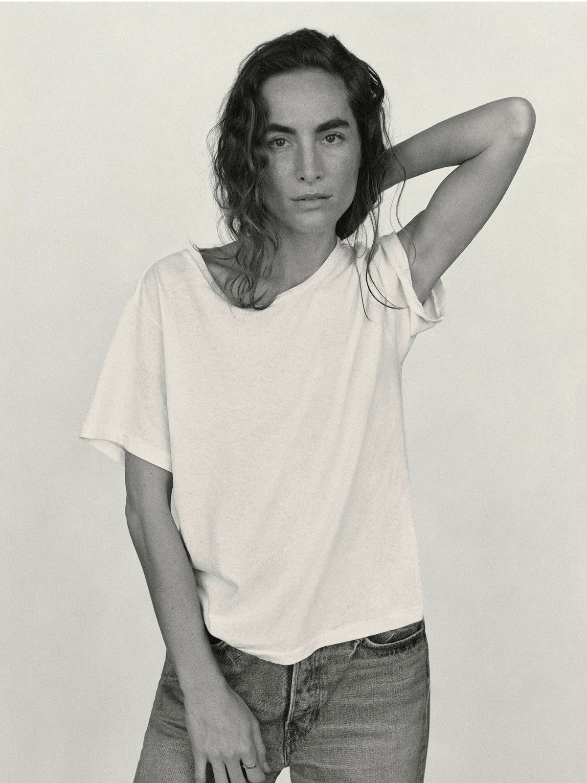 White Toughknit Easy Tee