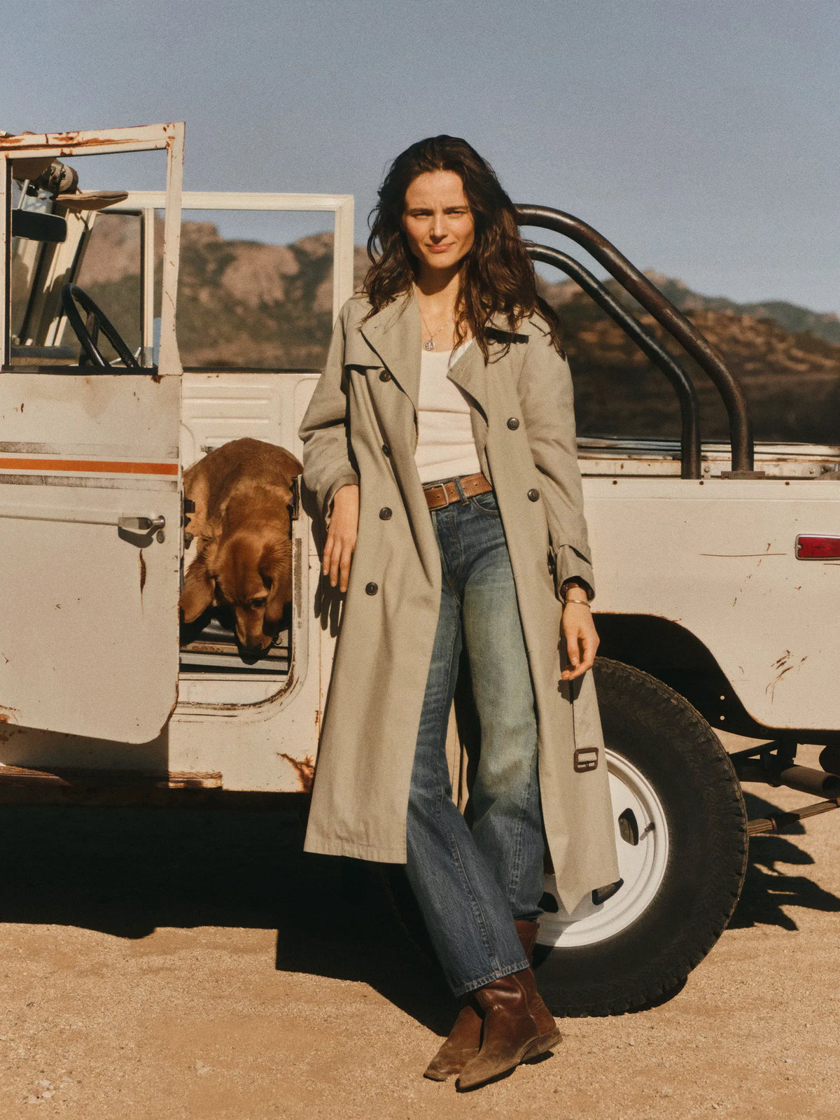 Dried Olive Signature Trench